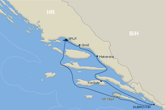Jadranska Kraljica, ruta 2